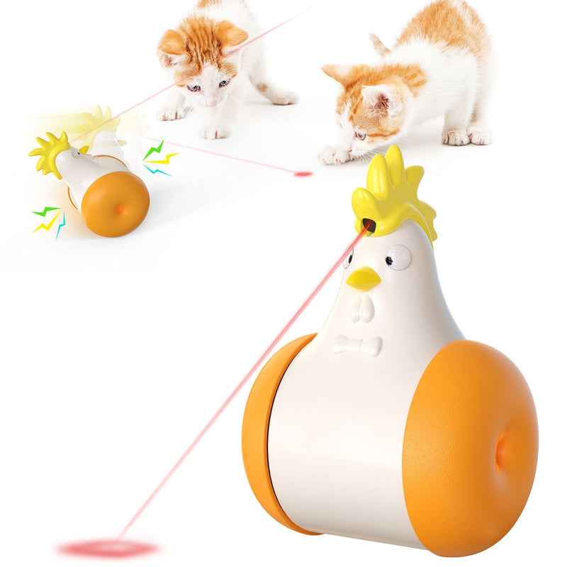 Electronic Chicken Cat Toy with Lazer pets Iconix 