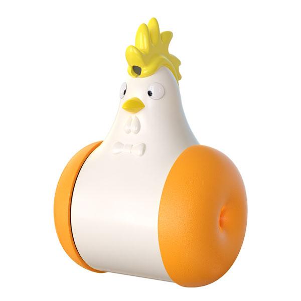 Electronic Chicken Cat Toy with Lazer pets Iconix Orange 