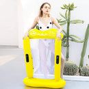 Extra Large Inflatable Pool Float Hammock with Removable Sides - Yellow Pool Accessories Iconix 