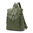 Fashionable PU Leather Backpack with Double-Zip Design | A001 womens bags Iconix 