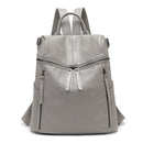 Fashionable PU Leather Backpack with Double-Zip Design | A001 womens bags Iconix 