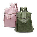 Fashionable PU Leather Backpack with Double-Zip Design | A001 womens bags Iconix 
