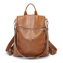 Fashionable PU Leather Backpack with Double-Zip Design | A001 womens bags Iconix 