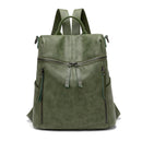 Fashionable PU Leather Backpack with Double-Zip Design | A001 womens bags Iconix 