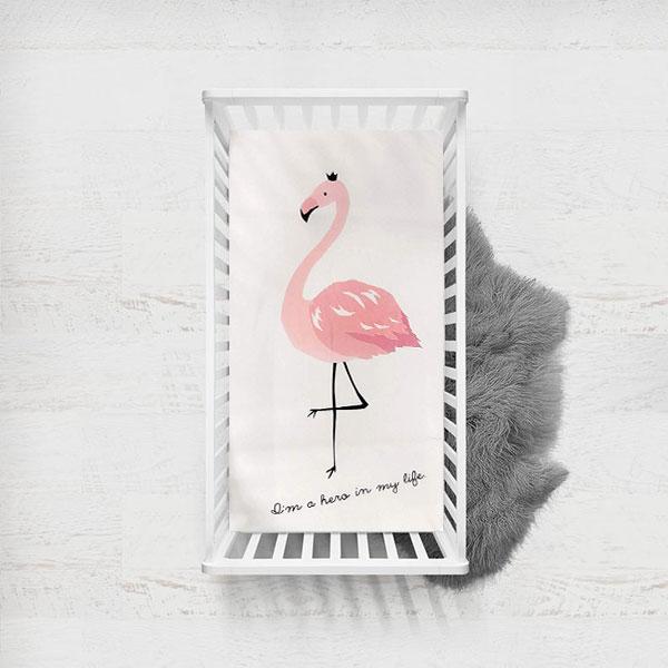 Flamingo Cotton Baby Girl Sheet Kids Iconix 