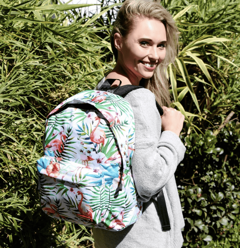 Flamingo Printed Backpack Outdoor Iconix 
