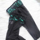 Flirty Peacock Green Teddy With Garter And Stocking-R80261P After Dark Iconix 