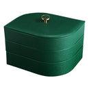 Flower Form PU Leather Jewellery Display Organiser jewellery organisers Iconix Emerald Green 