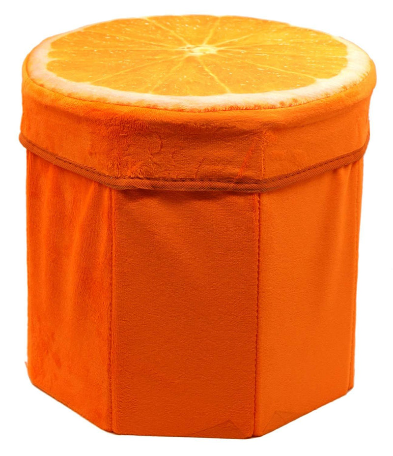 Fruit Themed Ottomans Storage & Organization Iconix Orange 
