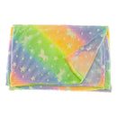 Green and Orange Starry Stallions Glow-in-the-Dark Blanket Blankets Iconix 