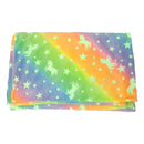 Green and Orange Starry Stallions Glow-in-the-Dark Blanket Blankets Iconix 
