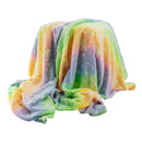 Green and Orange Starry Stallions Glow-in-the-Dark Blanket Blankets Iconix 