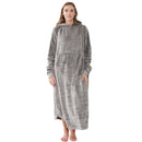 Grey Oversized Floor-Length Body Blanket Hoodie Adult Blanket Hoodies Iconix 