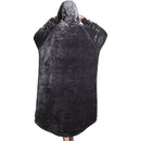 Grey Oversized Floor-Length Body Blanket Hoodie Adult Blanket Hoodies Iconix 