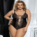 Halter Black Lace Teddy With Embroidery-R80320 After Dark Iconix 