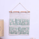 Hanging behind the Door Storage Organiser With 6 Pockets Storage & Organization Iconix Green Kitchen Printed 