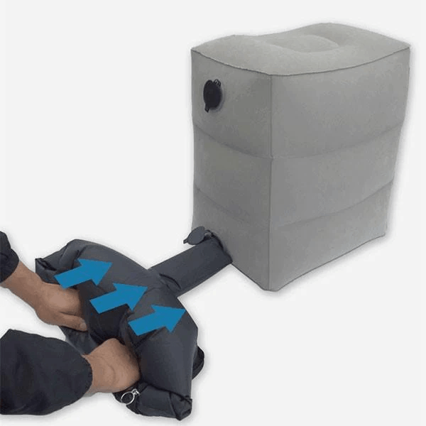 Iconix 3 Layer Adjustable Inflatable Travel Footrest with Air Pad Travel Accessories Iconix 