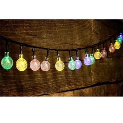 Iconix a 30-LED Solar Crystal String Bulbs Lighting Iconix Multi Color 