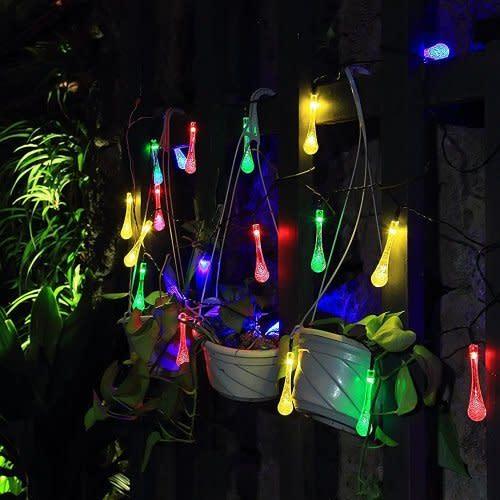 Iconix a 30-LED Solar Raindrop String Fairy Light Lighting Iconix 