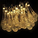 Iconix a 30-LED Solar Raindrop String Fairy Light Lighting Iconix 