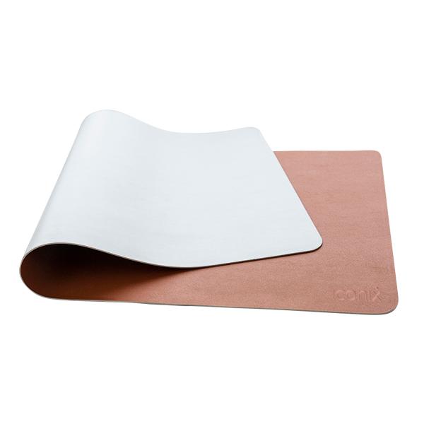 Iconix Anti-Slip PU leather Office Desktop Mousepad Mouse Pad Iconix Brown/Silver 