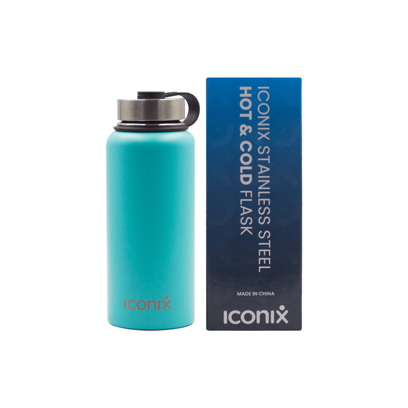 Iconix Aqua Stainless Steel Hot and Cold Flask - Stainless Steel Lid Bottles and Flasks Iconix 