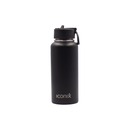 Iconix Black Stainless Steel Hot and Cold Flask - Straw Lid Bottles and Flasks Iconix 