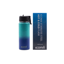 Iconix Blue Ombre Stainless Steel Hot and Cold Flask - Straw Lid Stainless Steel Flasks Iconix 