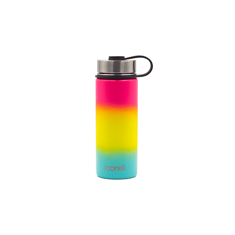 Iconix Coral and Blue Stainless Steel Hot and Cold Flask - Stainless Steel Lid Stainless Steel Flasks Iconix 