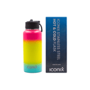 Iconix Coral and Blue Stainless Steel Hot and Cold Flask - Straw Lid Bottles and Flasks Iconix 