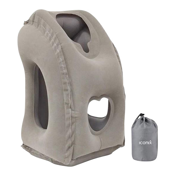 Iconix Inflatable Travel Pillow with Head and Arm Rests Travel Accessories Iconix 