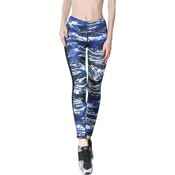 Iconix Ladies Blue Swells Yoga Leggings | HK11B leggings Iconix 