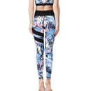 Iconix Ladies Blue Tropical Yoga Leggings Leggings Iconix 