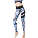 Iconix Ladies Blue Tropical Yoga Leggings Leggings Iconix 