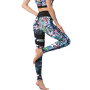 Iconix Ladies Green Tropical Yoga Leggings Leggings Iconix 