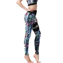 Iconix Ladies Green Tropical Yoga Leggings Leggings Iconix 