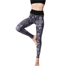Iconix Ladies Grey Geometrics Yoga Leggings with Pocket | HK224 Leggings Iconix 