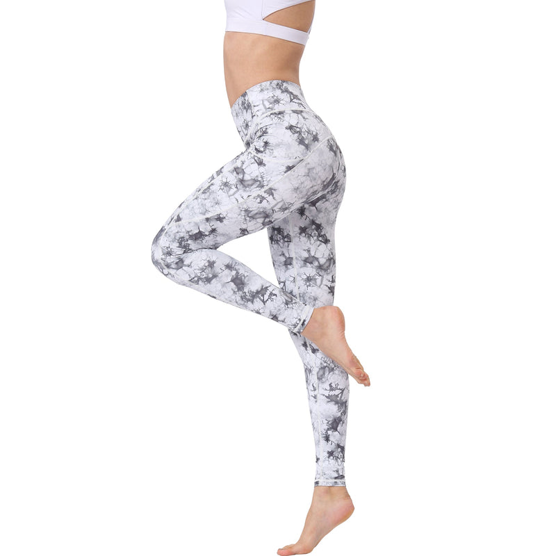 Iconix Ladies Pearly Grey Yoga Leggings with Pocket | HK243 Leggings Iconix 