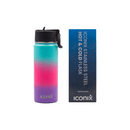 Iconix Mint and Purple Stainless Steel Hot and Cold Flask - Straw Lid Stainless Steel Flasks Iconix 