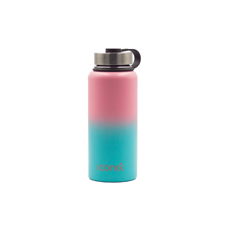 Iconix Pink and Blue Stainless Steel Hot and Cold Flask - Stainless Steel Lid Stainless Steel Flasks Iconix 