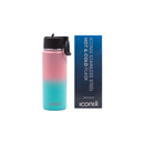 Iconix Pink and Blue Stainless Steel Hot and Cold Flask - Straw Lid Stainless Steel Flasks Iconix 