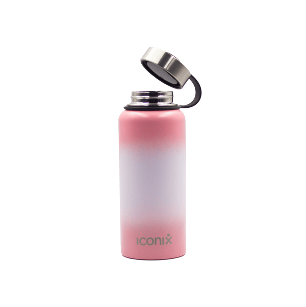 Iconix Pink Ombre Stainless Steel Hot and Cold Flask - Stainless Steel Lid Bottles and Flasks Iconix 