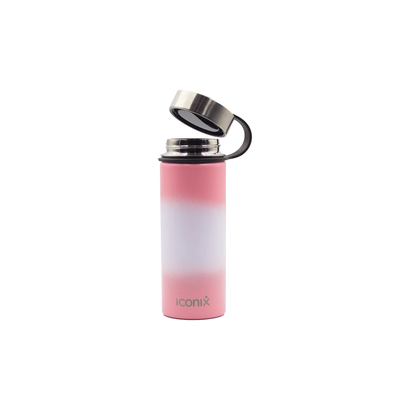 Iconix Pink Ombre Stainless Steel Hot and Cold Flask - Stainless Steel Lid Stainless Steel Flasks Iconix 540ml 
