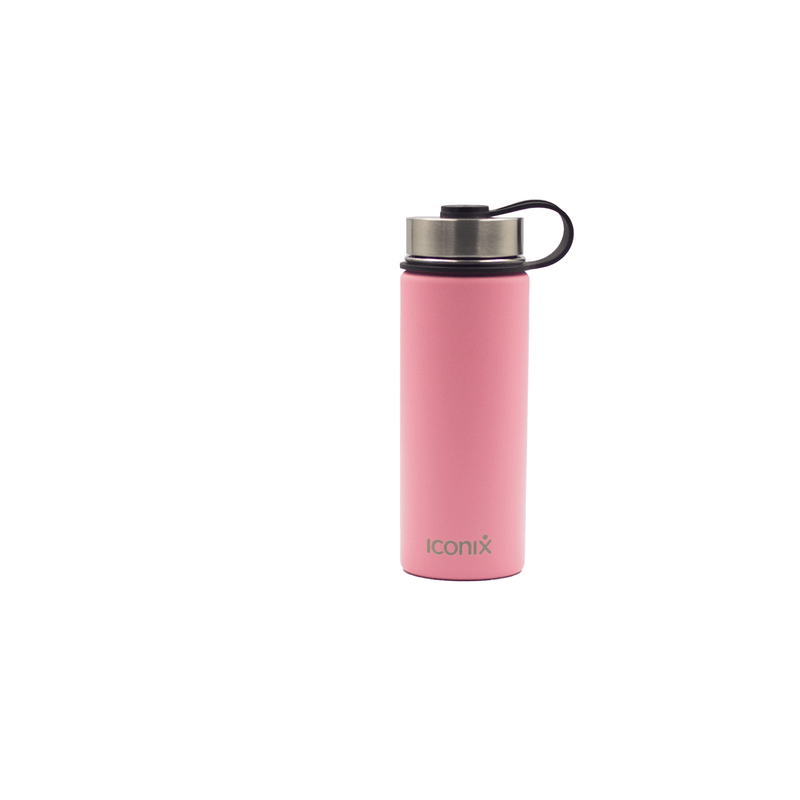 Iconix Pink Stainless Steel Hot and Cold Flask - Stainless Steel Lid Stainless Steel Flasks Iconix 
