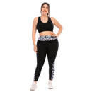 Iconix Plus Size Ladies Black and Pink Leggings Plus Size Leggings Iconix 