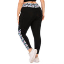 Iconix Plus Size Ladies Black and Pink Leggings Plus Size Leggings Iconix 