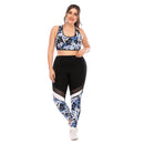 Iconix Plus Size Ladies Blue and White Leggings Plus Size Leggings Iconix 