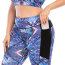 Iconix Plus Size Ladies Blue Paisley Leggings Plus Size Leggings Iconix 