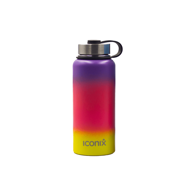 Iconix Purple and Yellow Stainless Steel Hot and Cold Flask - Stainless Steel Lid Bottles and Flasks Iconix 