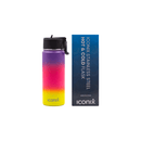 Iconix Purple and Yellow Stainless Steel Hot and Cold Flask - Straw Lid Stainless Steel Flasks Iconix 